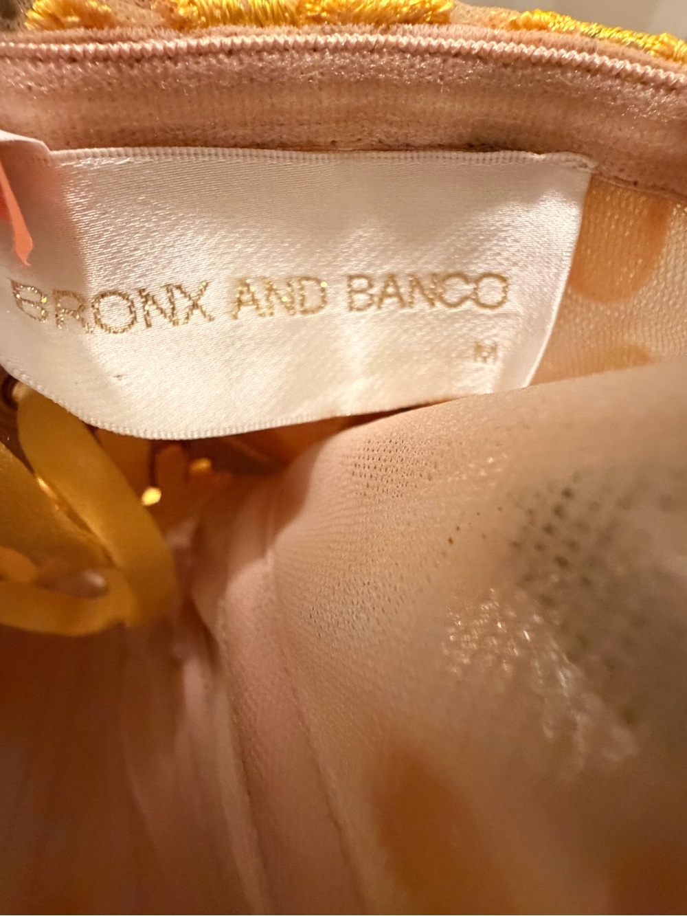 Bronx and Banco Strapless Floral Dress in Yellow and Cream - Picture 6 of 6